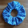 chouchou au feuille bleu
