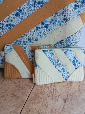 Pochette de rangement - Douceur Ocre Bleuté