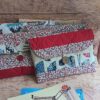 Deux modèles de pochette à livre de poche tissu matelassée aux imprimés japonais, fleuris et vintage.